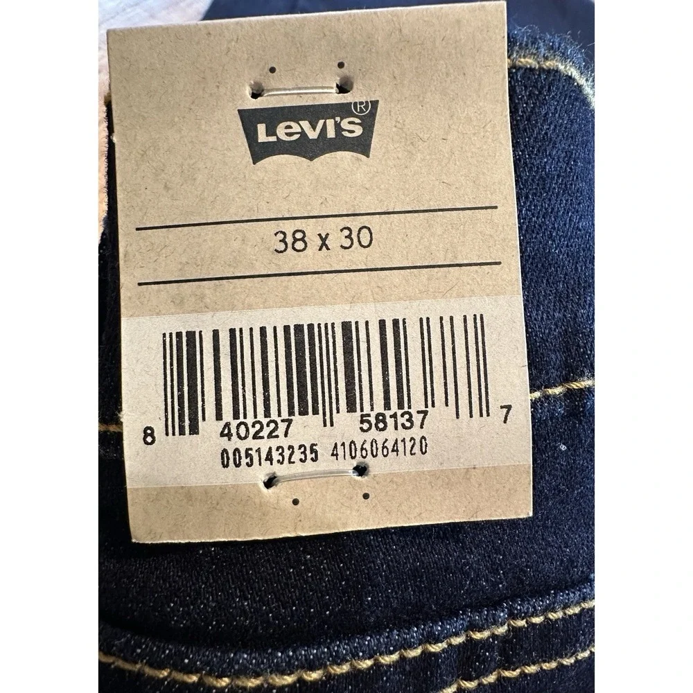 NEW Levi's 514 Jeans Regular Mens Size Dark Denim Straight Leg Size 38x30 NWT